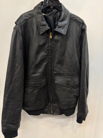 San Diego Leather Jacket Factory SWO Navy  Leather JACKET, LRG