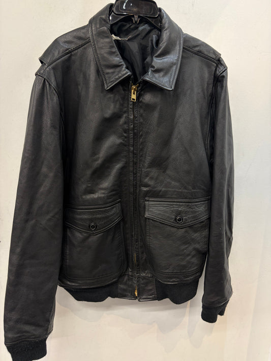San Diego Leather Jacket Factory SWO Navy  Leather JACKET, LRG