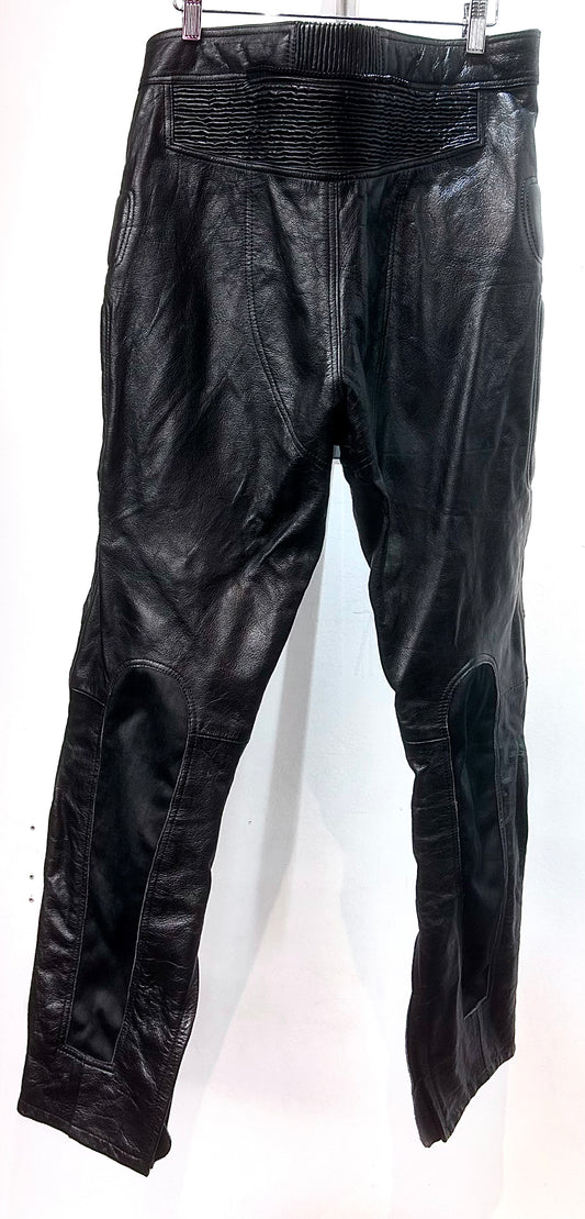 RUBBER SIDE DOWN Riding Leather PANTS, 36