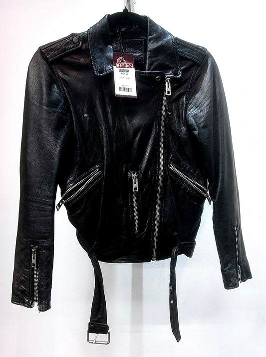 ALL SAINTS Balfern Biker Leather JACKET, MED