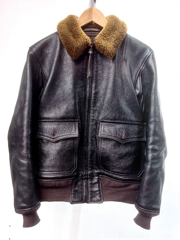 L.W FOSTER G-I flight jacket Leather JACKET, XS