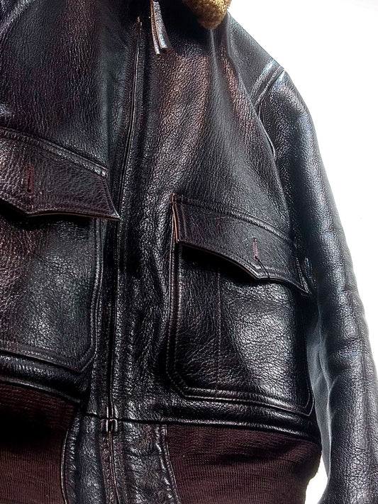 L.W FOSTER G-I flight jacket Leather JACKET, XS