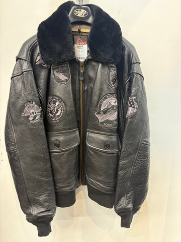 SCHOTT Military-Style Flight Leather JACKET, XL