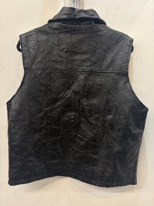 LEATHER WORKS Gambler Leather VEST, XXL