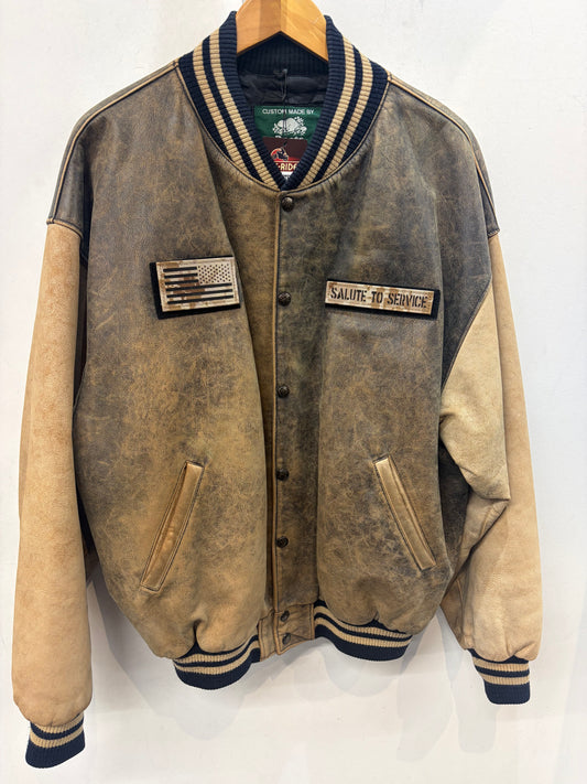 ROOTS Vintage Varsity Leather JACKET, XXL
