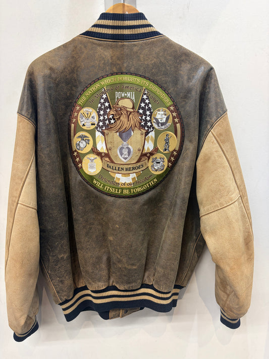 ROOTS Vintage Varsity Leather JACKET, XXL