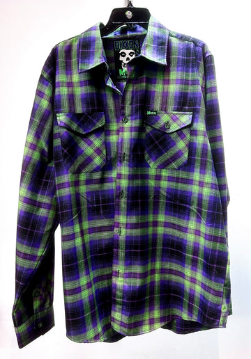 DIXXON Longsleeve Button Up Textile SHIRT, XXL