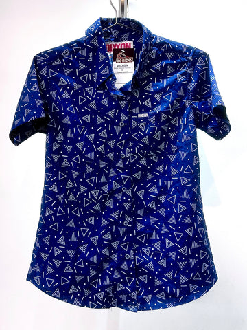 DIXXON Short Sleeve Button Up Textile SHIRT, SM