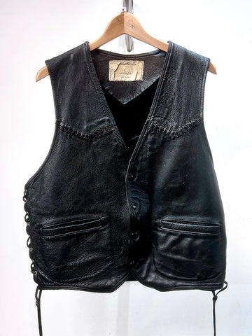 LEATHERS BY LINDA Western Leather VEST, LRG