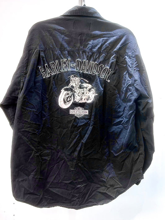 HARLEY DAVIDSON Long Sleeve Button Up  SHIRT, LRG