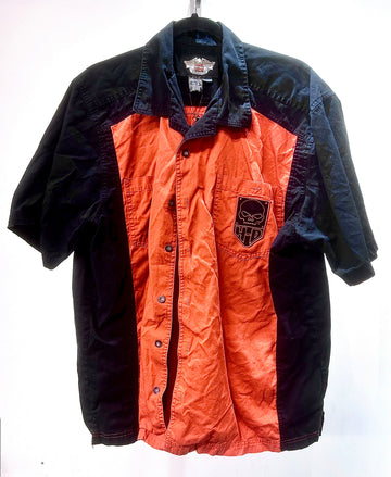 HARLEY DAVIDSON Short Sleeve Button Up  SHIRT, XL