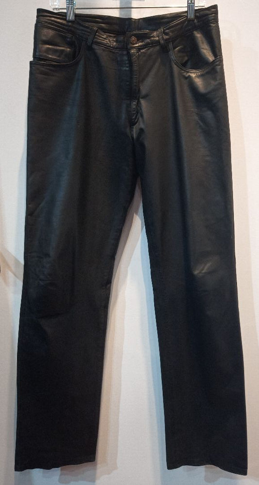 UNBRANDED 5 Pocket Jean Leather PANTS, 34
