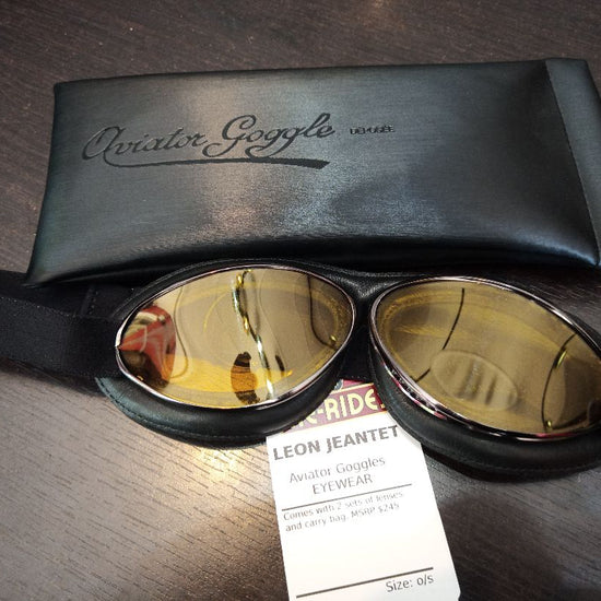 LEON JEANTET Aviator Goggles EYEWEAR, o/s – Re-Rides Moto Gear