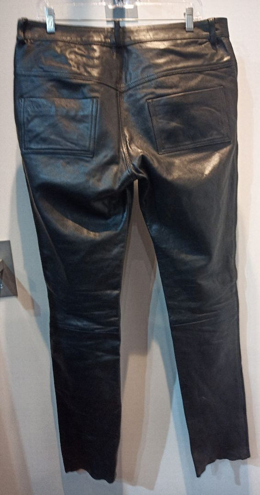 BOCKLE 5 Pocket Jean Leather PANTS, 36