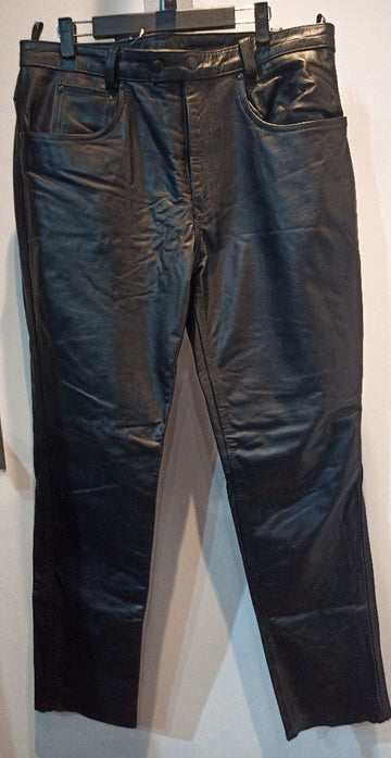 BOCKLE 5 Pocket Jean Leather PANTS, 36