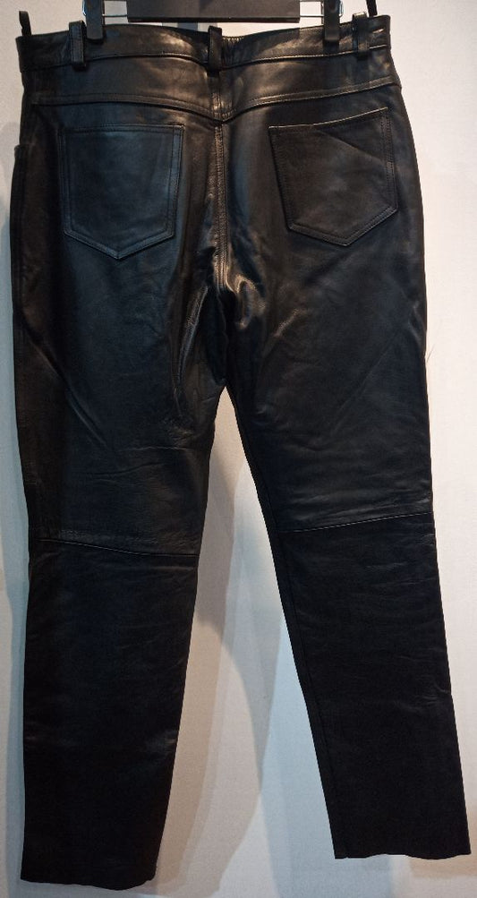 BOCKLE 5 Pocket Jean Leather PANTS, 36