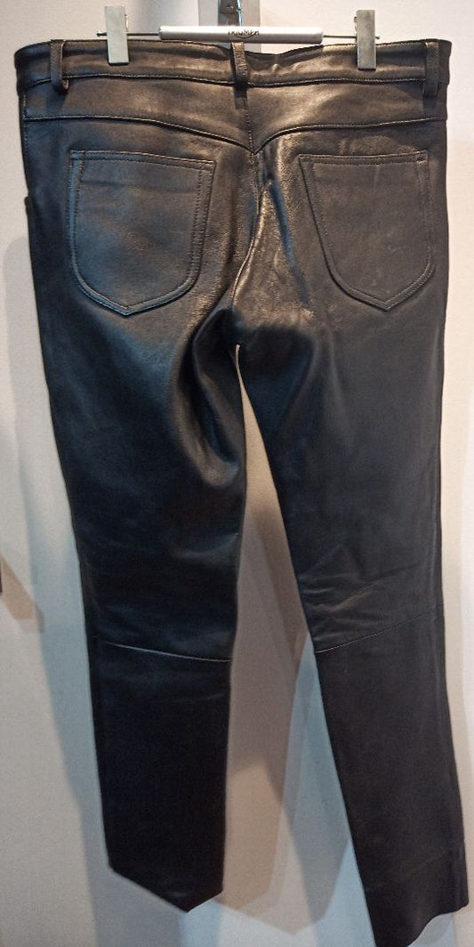 BOCKLE Fashion Vegan Leather PANTS, 38