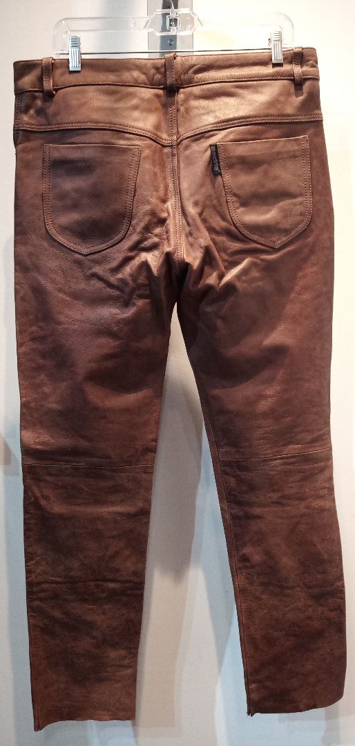 BOCKLE 5 Pocket Jean Leather PANTS, 36