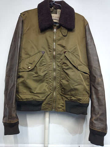 BURBERRY BRIT Bomber Mixed Material JACKET, XL