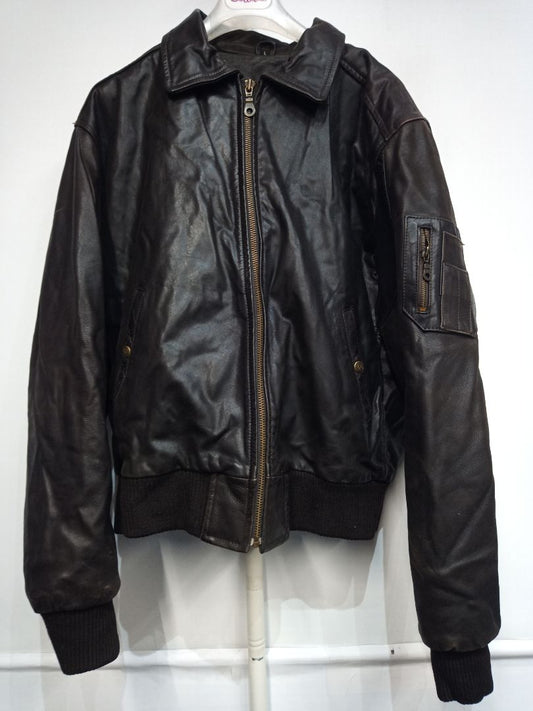 ZAHRA Bomber Leather JACKET, LRG
