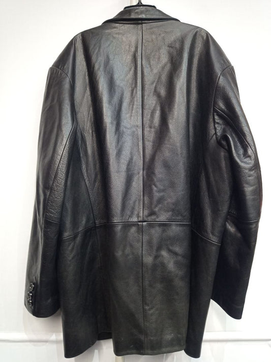 UNBRANDED Short Trench Leather COAT, XXL