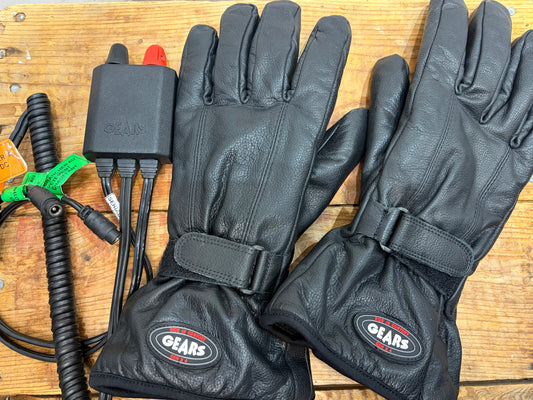 GEARS Heated Gauntlet Leather GLOVES, LRG