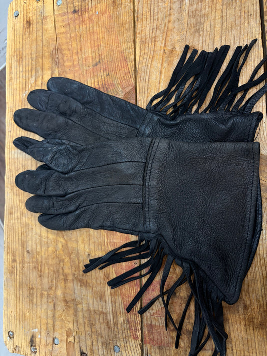 CUSTOM Vintage Fring Riding Leather GLOVES, MED