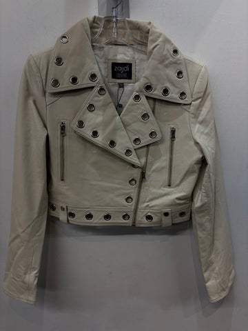 ZAIDI Fashion Rocker Leather JACKET, MED