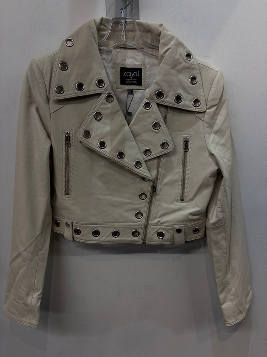 ZAIDI Fashion Rocker Leather JACKET, MED