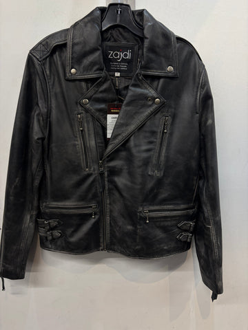 ZAIDI Fashion Moto Leather JACKET, MED