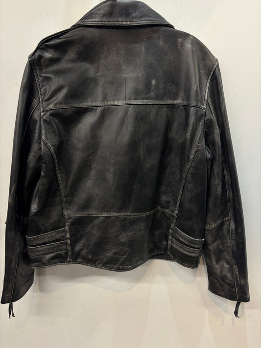 ZAIDI Fashion Moto Leather JACKET, MED