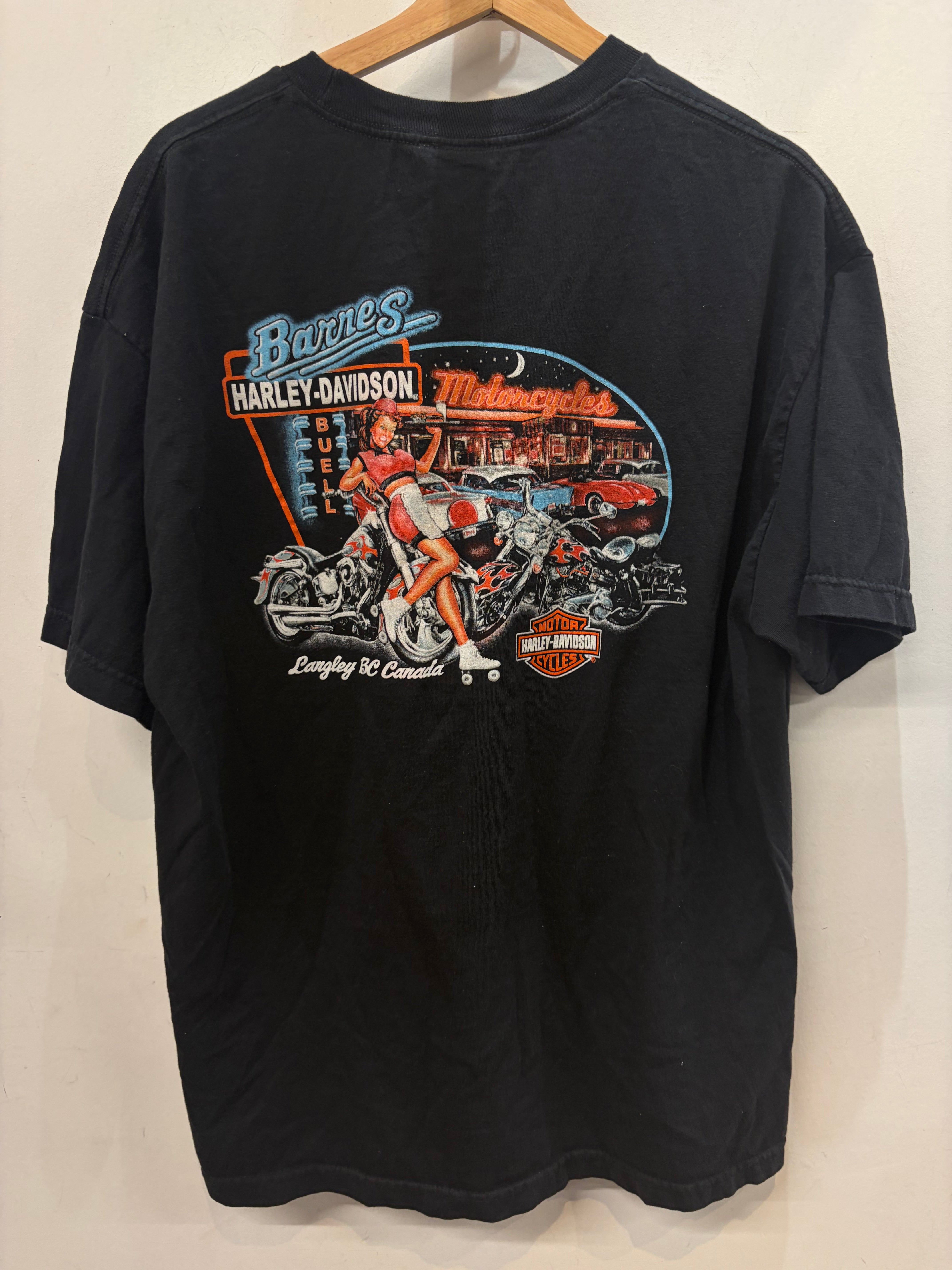 Harley-Davidson Tシャツ XL　黒シャツ HARLEY DAVIDSON T Shirt Textile SHIRT, XL – Re-Rides Moto Gear