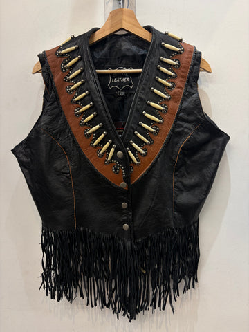 GENUINE LEATHER Fashion Leather VEST, LRG