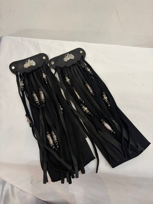GENUINE LEATHER HAIR BARRETTES  Leather ACCESSORY