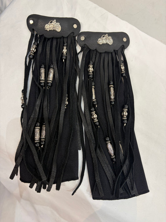 GENUINE LEATHER HAIR BARRETTES  Leather ACCESSORY