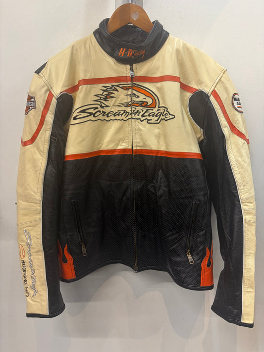 HARLEY DAVIDSON Screaming Eagle Perforated Leather JACKET, LRG