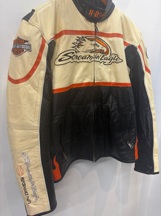 HARLEY DAVIDSON Screaming Eagle Perforated Leather JACKET, LRG
