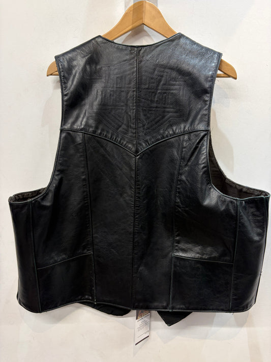 GENUINE LEATHER Fashion Leather VEST, XXL