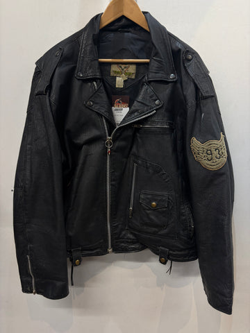 PERE MAR Biker Classic Leather JACKET, LRG