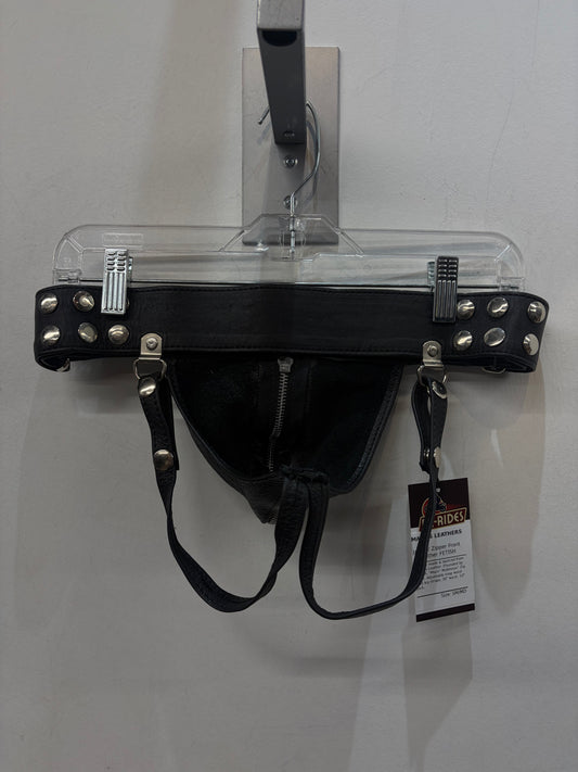 MACK'S LEATHERS Jock w/ Zipper Front Leather FETISH, SM/MD