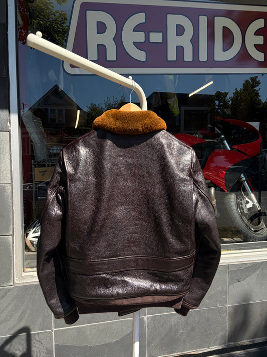 L.W FOSTER G-I flight jacket Leather JACKET, XS