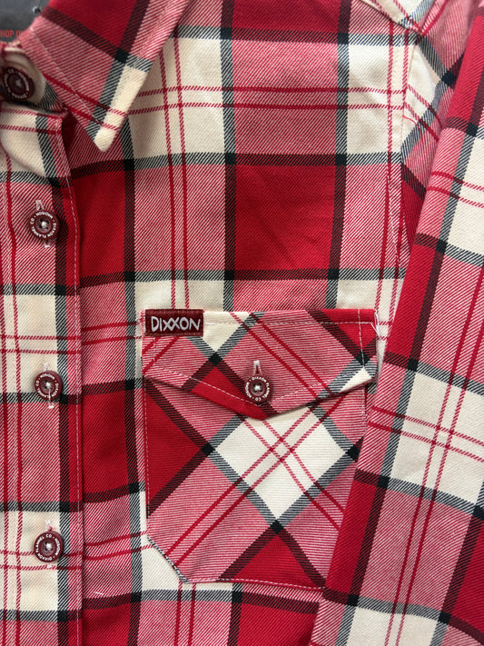 DIXXON Short Sleeve Button Up Textile SHIRT, SM