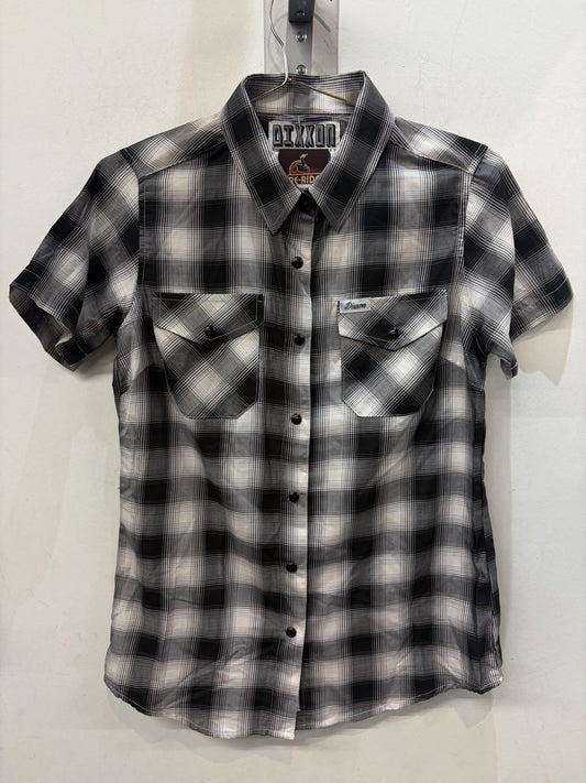 DIXXON Short Sleeve Button Up Textile SHIRT, SM