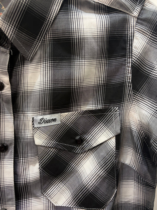 DIXXON Short Sleeve Button Up Textile SHIRT, SM