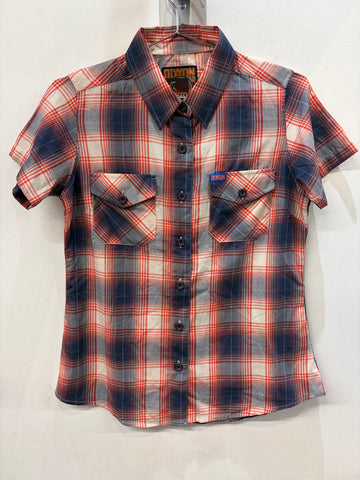 DIXXON Short Sleeve Button Up Textile SHIRT, SM