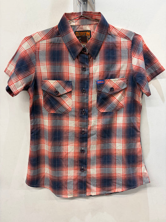 DIXXON Short Sleeve Button Up Textile SHIRT, SM