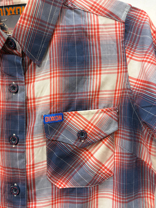DIXXON Short Sleeve Button Up Textile SHIRT, SM