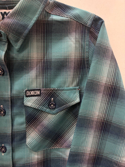 DIXXON Long Sleeve Button Up Textile SHIRT, SM