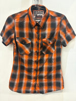 DIXXON Short Sleeve Button Up Textile SHIRT, SM