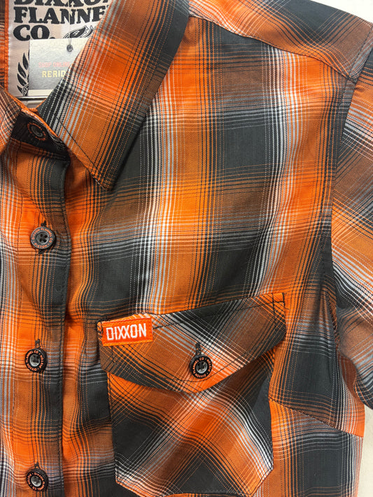 DIXXON Short Sleeve Button Up Textile SHIRT, SM